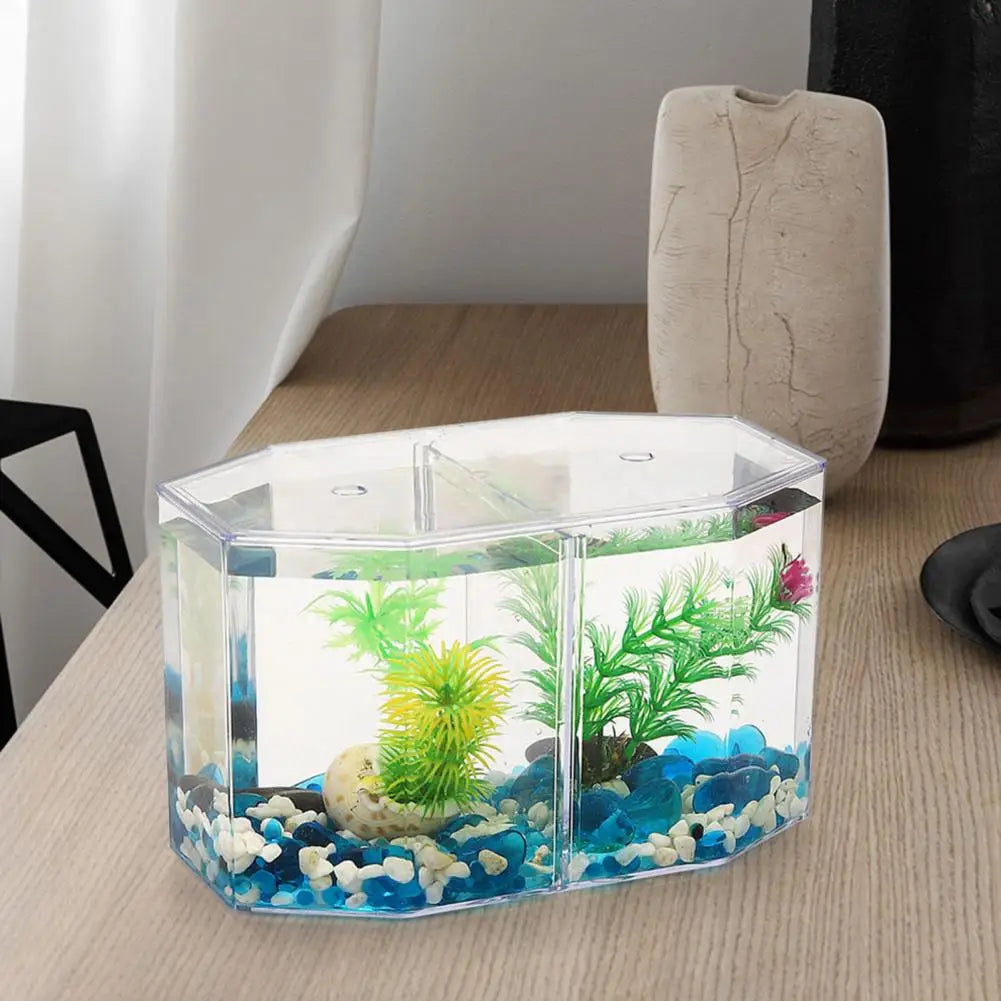 Transparent Fish Tank Double Grid Fish Separation Breeding Box Aquarium Breeder Box Breathable Fish Breeding Isolation Box