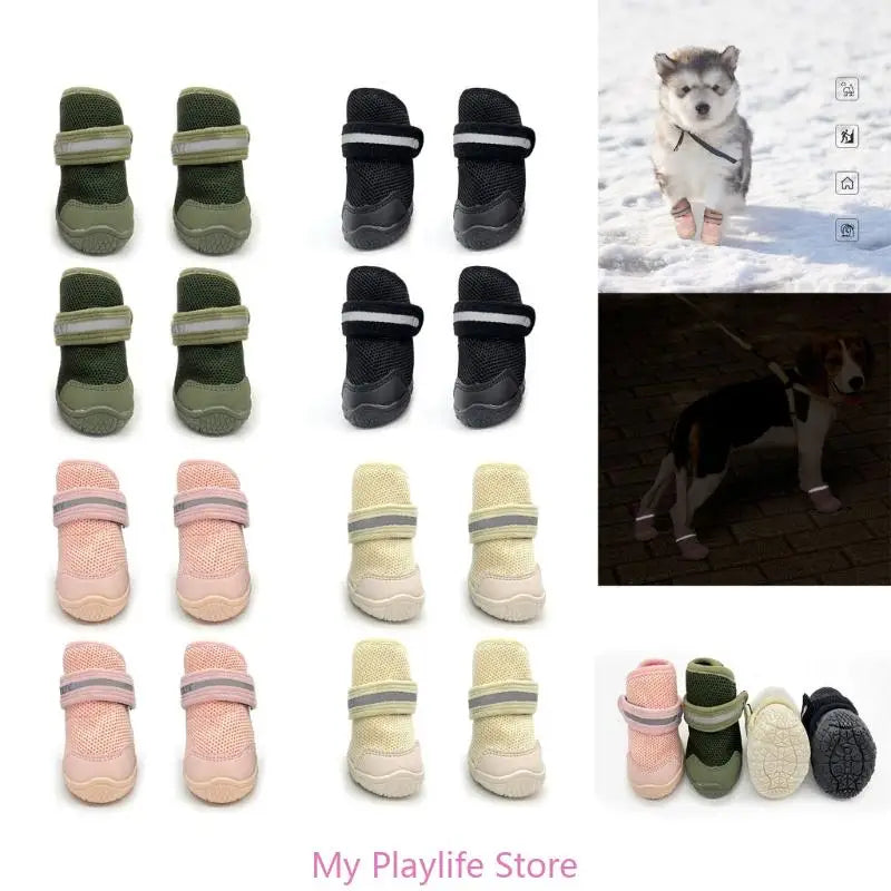 Breathable Pet Dog Shoes Casual Walking Booties Durable Footwear for Small Dogs Kitten Outdoor Dogs Protect Booties